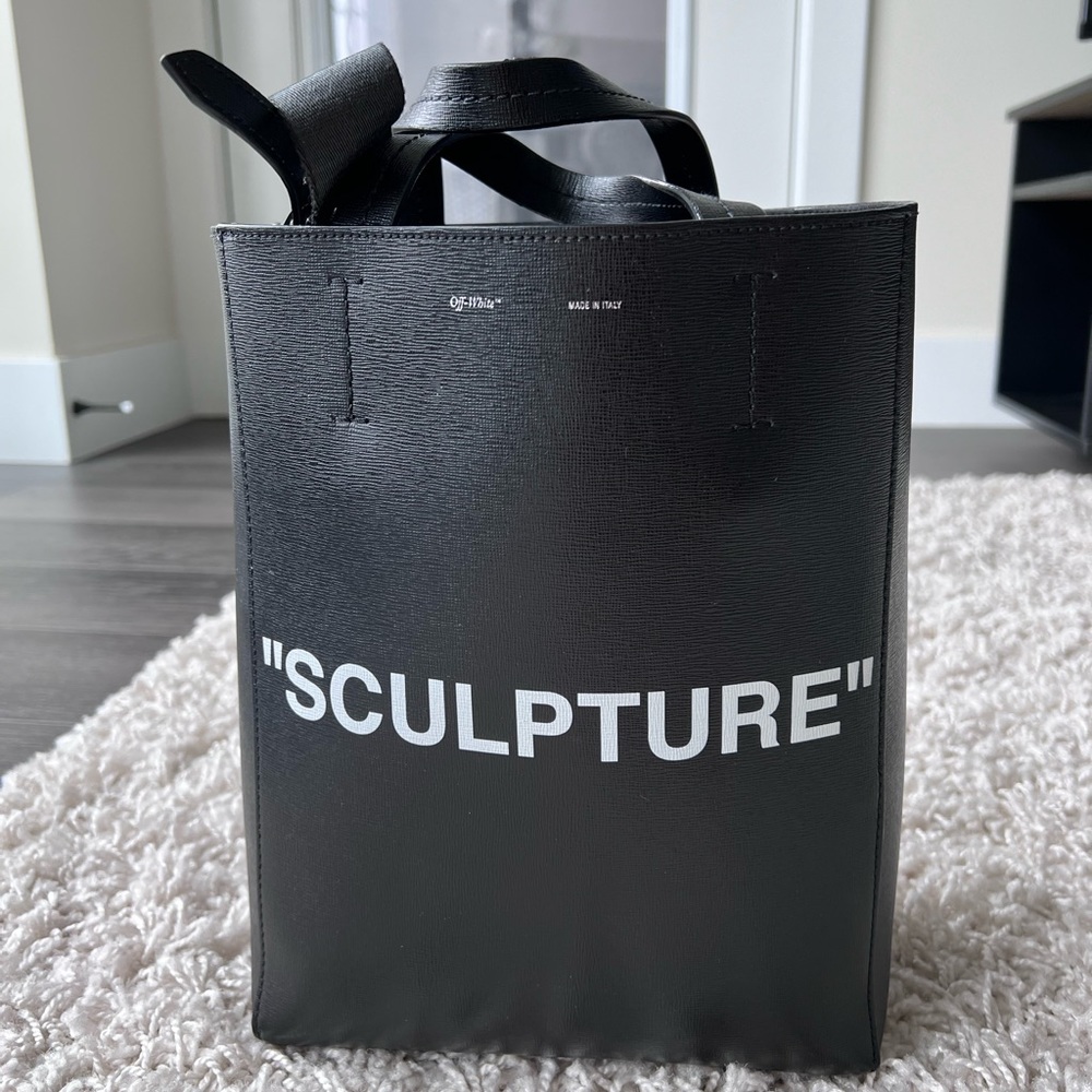 Off-White - “Sculpture” Medium Black Tote